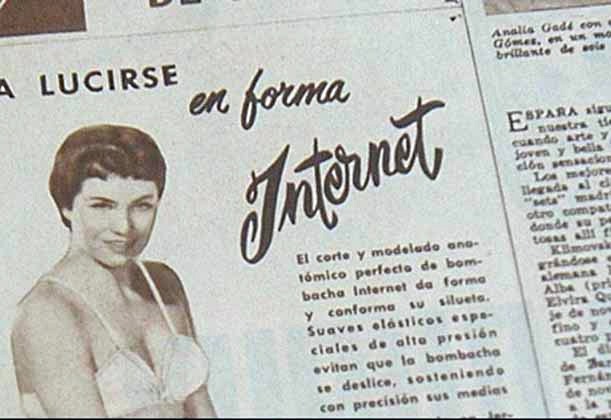 Publicación de marca Internet (año 1956 en una revista Argentina)